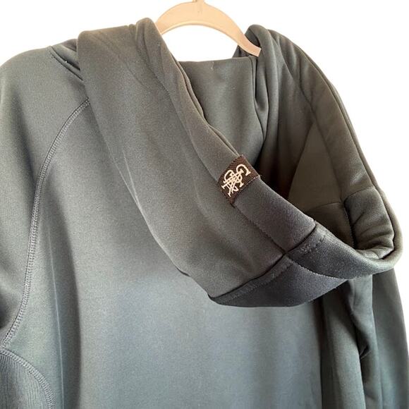 Saga Outerwear Snowboard Hoodie Mens L Teal Pullover Ski Snow Kangaroo Pocket - Picture 6 of 9